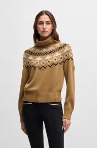 Coltrui met gebreid dessin voor de ruitersport, Beige