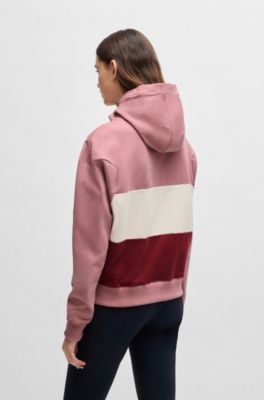 Equestrian hoodie in Italian stretch cotton, Patterned