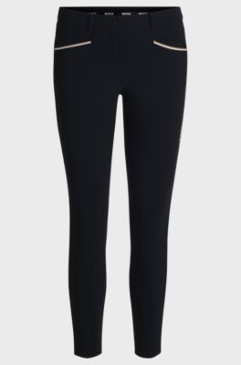 Equestrian slim-fit breeches with knee grip, Dark Blue