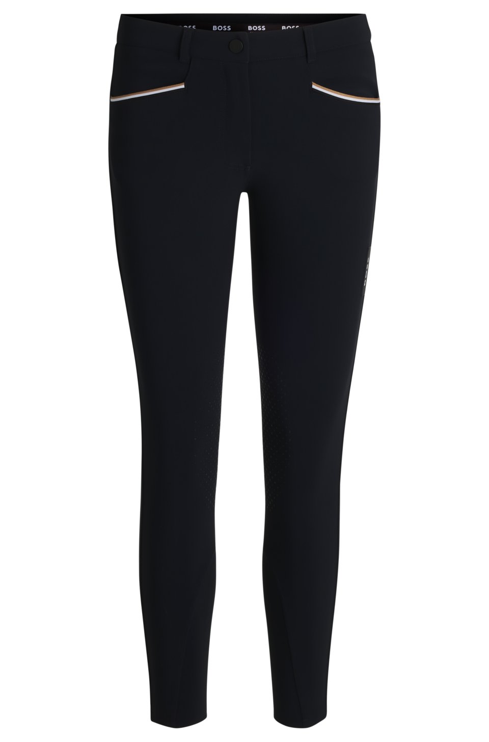 Equestrian slim-fit breeches with knee grip