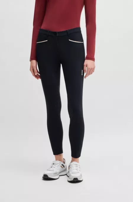 Equestrian slim-fit breeches with knee grip