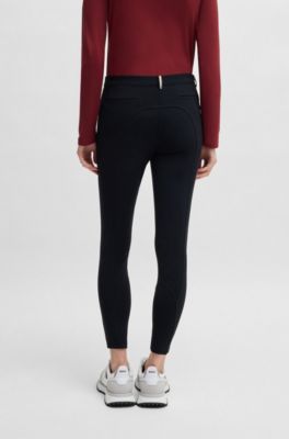 Equestrian slim-fit breeches with knee grip, Dark Blue