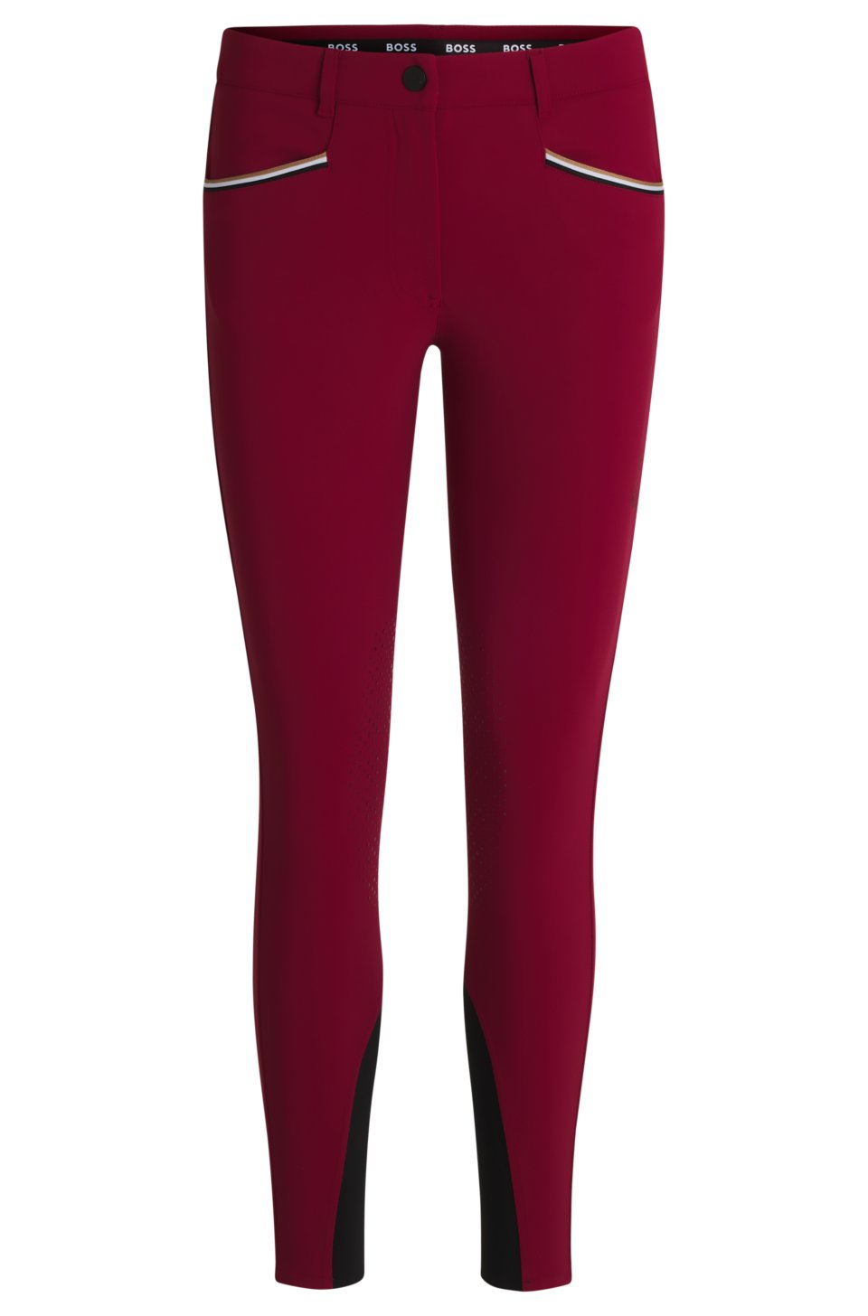 Equestrian slim-fit breeches with knee grip