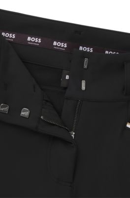 Equestrian slim-fit breeches with full grip, Black