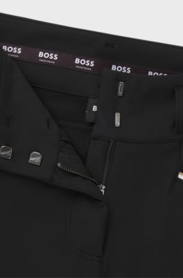 Equestrian slim-fit breeches with full grip, Black