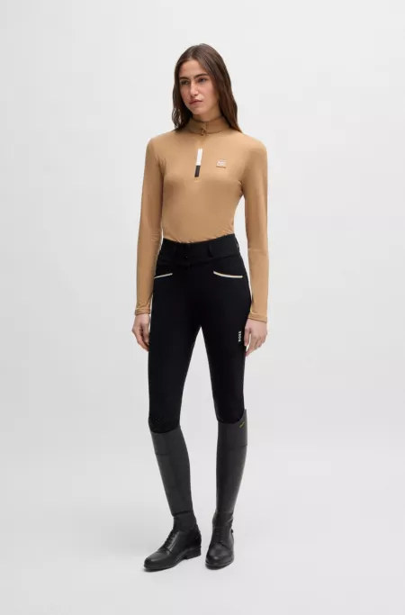 Equestrian slim-fit breeches with full grip