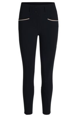 Equestrian slim-fit breeches with full grip, Dark Blue