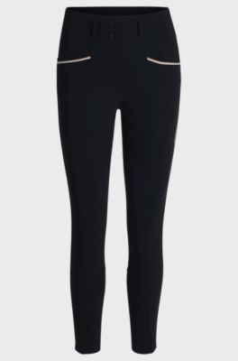 Equestrian slim-fit breeches with full grip, Dark Blue
