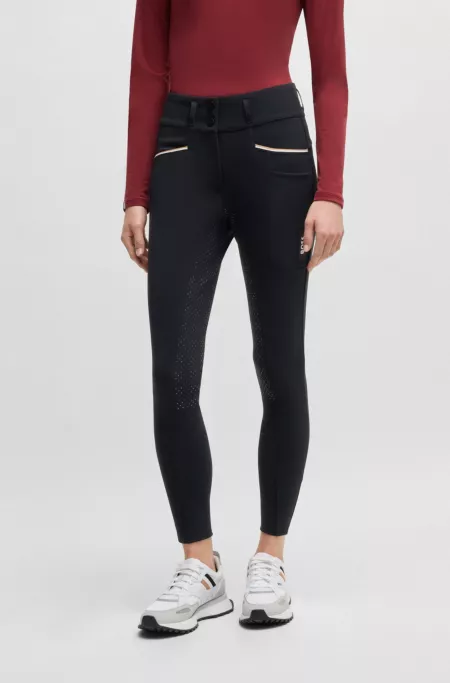 Equestrian slim-fit breeches with full grip