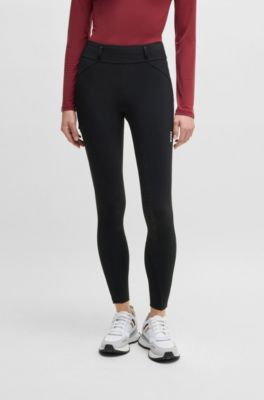 Equestrian slim-fit riding leggings with full grip, Dark Blue