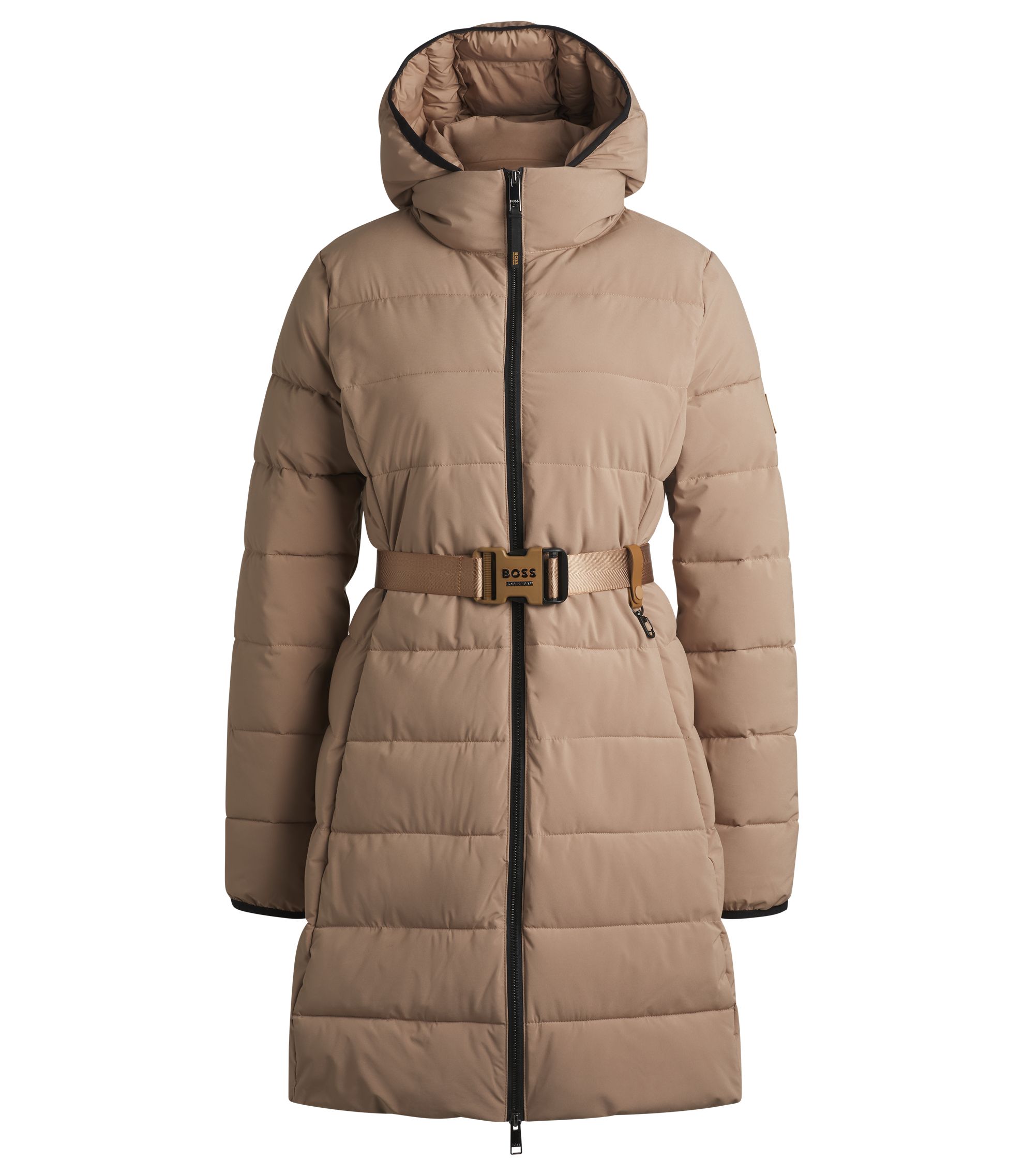 BOSS Wasserabweisender Reitsport-Steppmantel mit seitlichen
