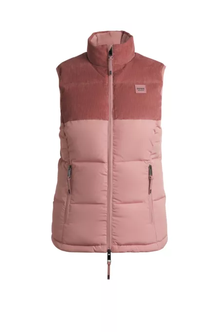 Equestrian waterproof gilet with corduroy trim