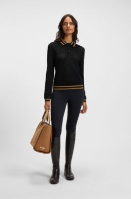 Equestrian shopper bag in coated canvas, Beige