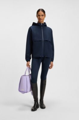 Cabas &eacute;questre en toile enduite, Violet clair