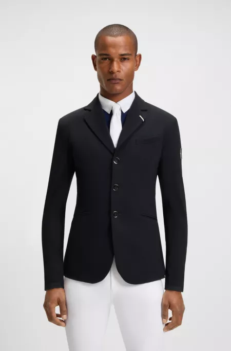 Equestrian show jacket in perforated stretch fabric