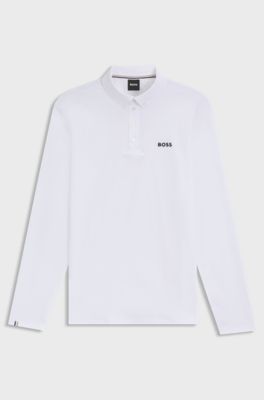 Equestrian show shirt in super-stretch material, White
