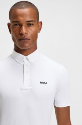 Equestrian show shirt in super-stretch material, White