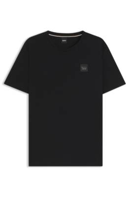 Equestrian stretch-cotton T-shirt with logo patch 1
