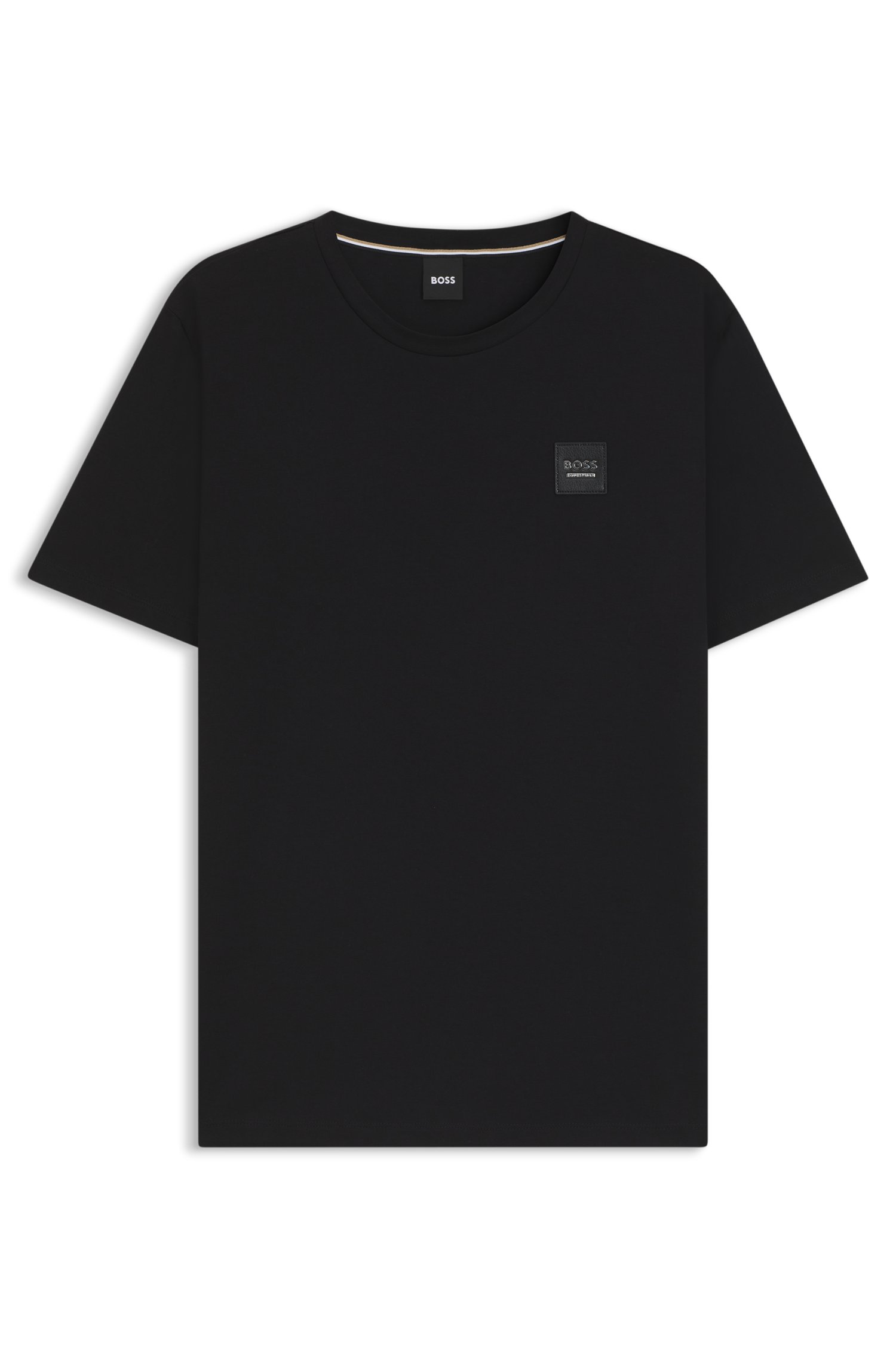 Boss Equestrian stretch-cotton T-shirt with logo patch herr