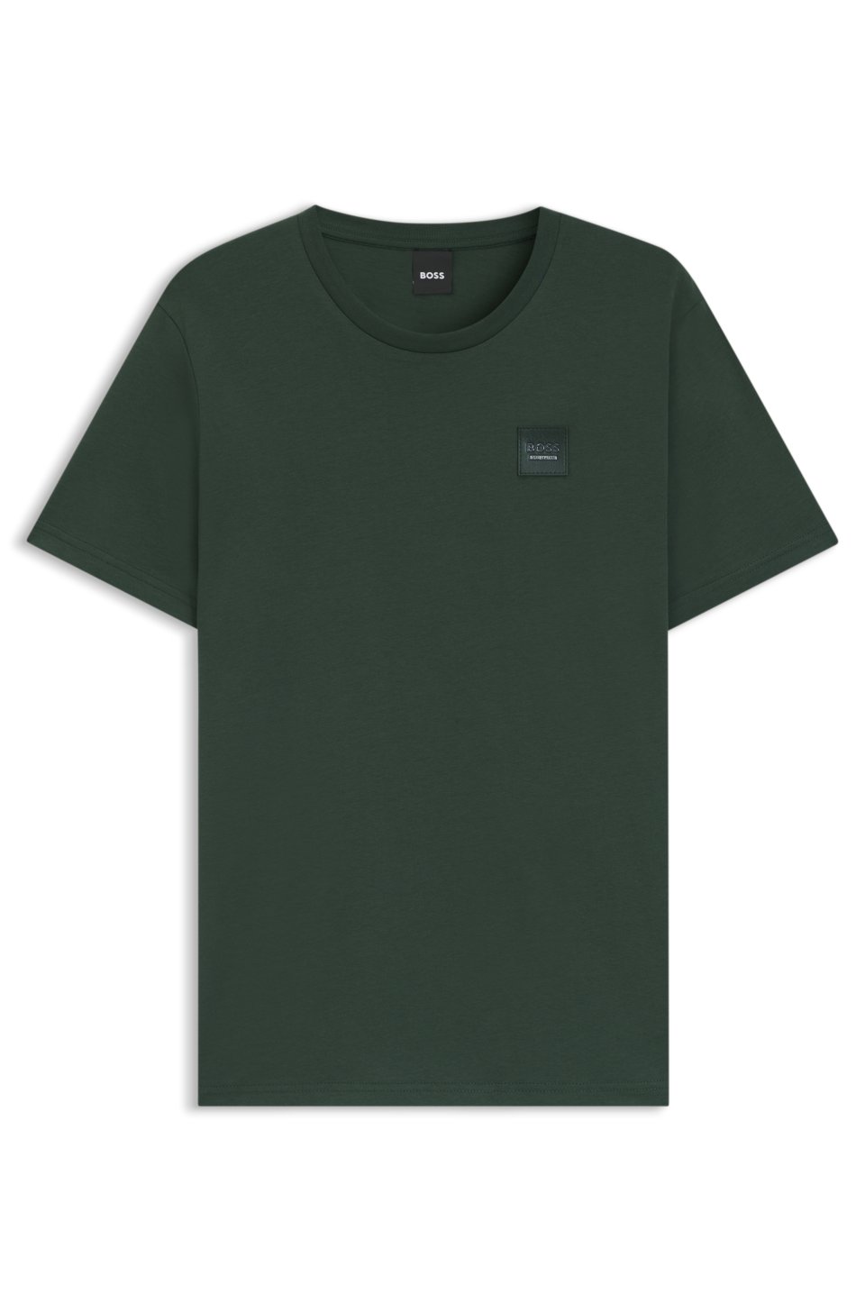 Equestrian stretch-cotton T-shirt with logo patch