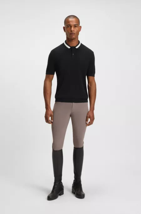 Equestrian Pullover aus Baumwolle mit Polokragen