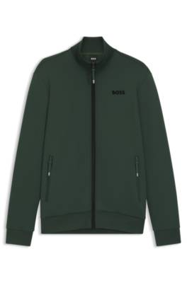 Equestrian zip-up jacket with signature-stripe trims 1