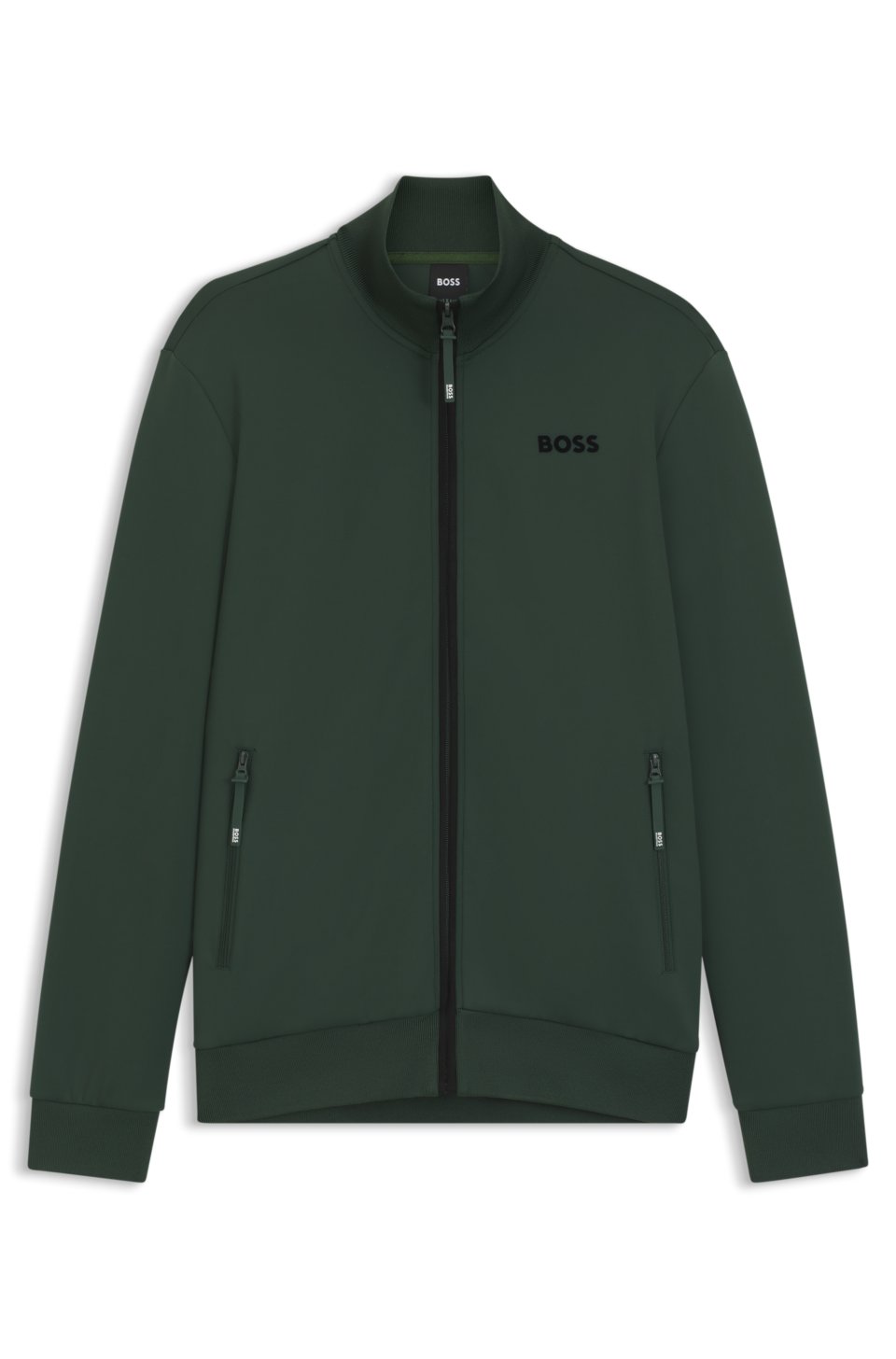 Equestrian zip-up jacket with signature-stripe trims