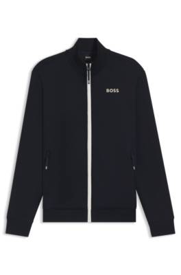 Equestrian zip-up jacket with signature-stripe trims 1