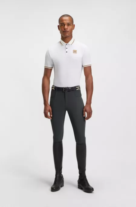 Pantalon d’équitation en tissu power-stretch à empiècements agrippants au niveau des genoux