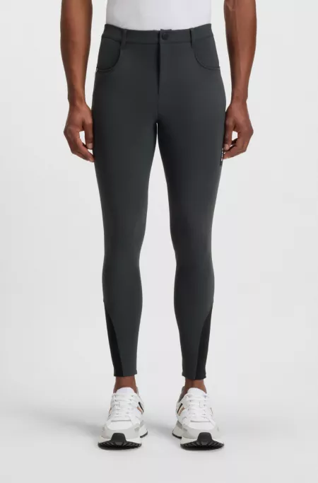 Pantalon d’équitation en tissu power-stretch à empiècements agrippants au niveau des genoux
