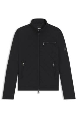 Equestrian quilted jacket with water-repellent finish 1