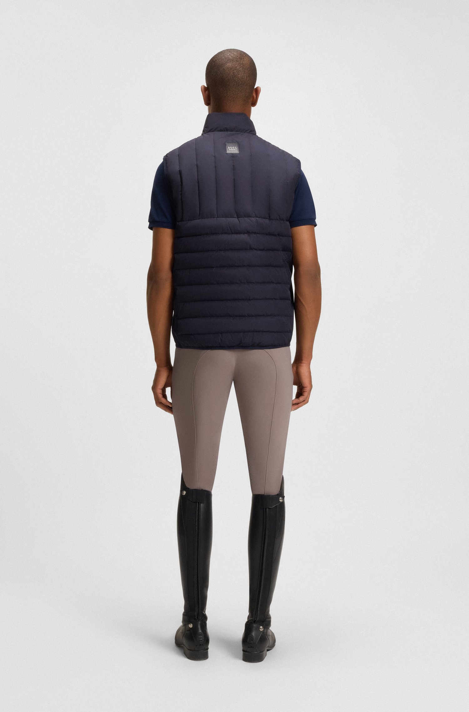 Boss Equestrian waterproof gilet with vertical logo print västar herr – bild 3
