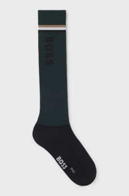 Equestrian riding socks with logo details, Light Green