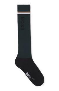 Equestrian riding socks with logo details, Light Green