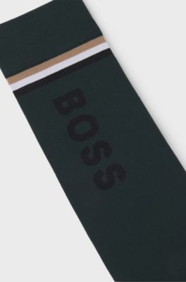 Rijsokken voor ruiters met logodetails, Kalk