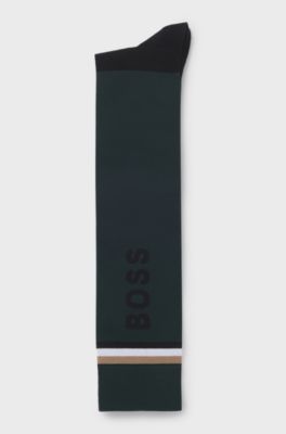 Equestrian riding socks with logo details, Light Green