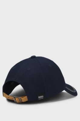 Equestrian cotton cap with Double B monogram, Dark Blue