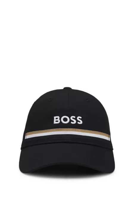 Reitsport-Cap aus Baumwolle mit Logo-Stickerei