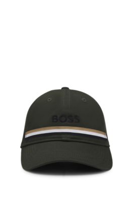 BOSS - 乗馬 コットン キャップ ロゴエンブロイダリー - ダークグリーン