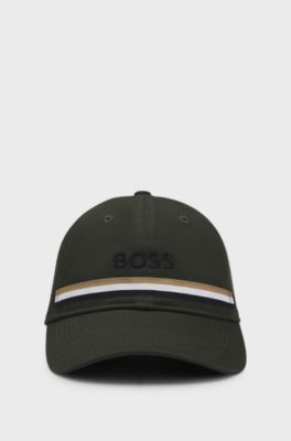 Equestrian cotton cap with embroidered logo, Dark Green