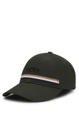 Equestrian cotton cap with embroidered logo, Dark Green
