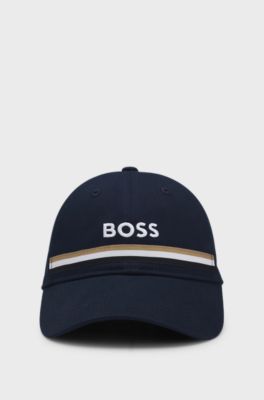 Equestrian cotton cap with embroidered logo, Dark Blue