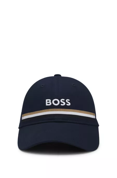 Reitsport-Cap aus Baumwolle mit Logo-Stickerei