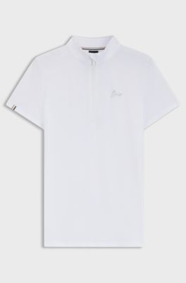 Equestrian show shirt in super-stretch material, Wit
