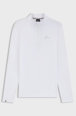 Equestrian show shirt in super-stretch material, Wit