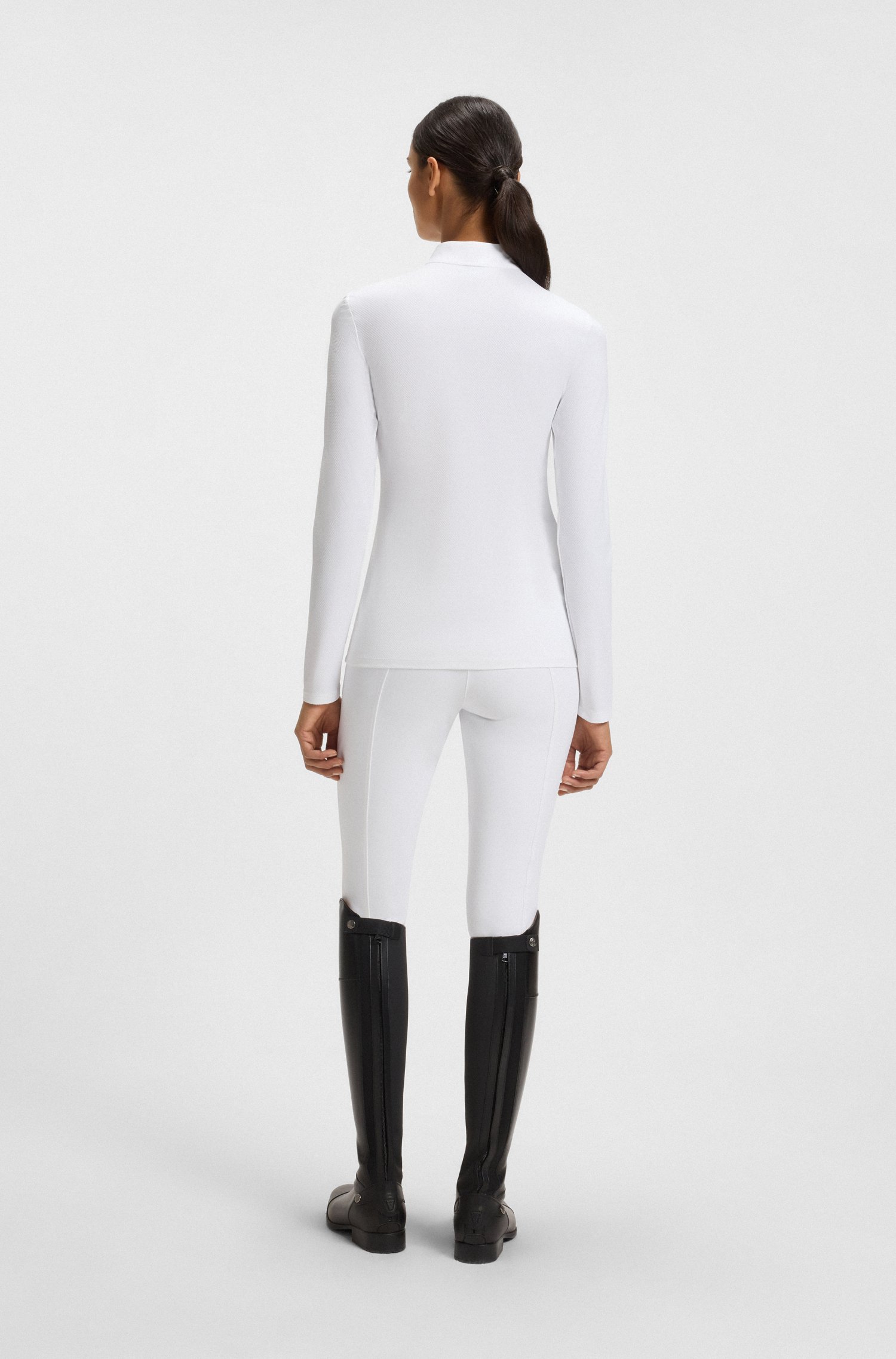 Boss Equestrian show shirt in super-stretch material t-shirts dam – bild 3