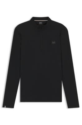 Equestrian training shirt with logo patch 1