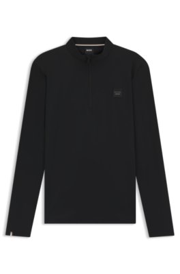 Equestrian training shirt with logo patch