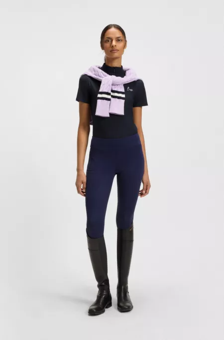 Reitsport-Trainingshemd mit Logo in handschriftlichem Stil