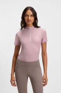 Equestrian training shirt with handwritten logo, Light Purple